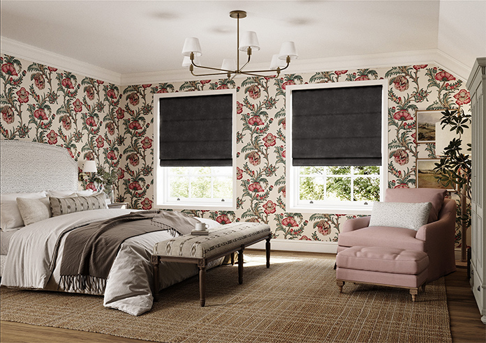 Faux Suede, Charcoal - Roman Blind - Image 7